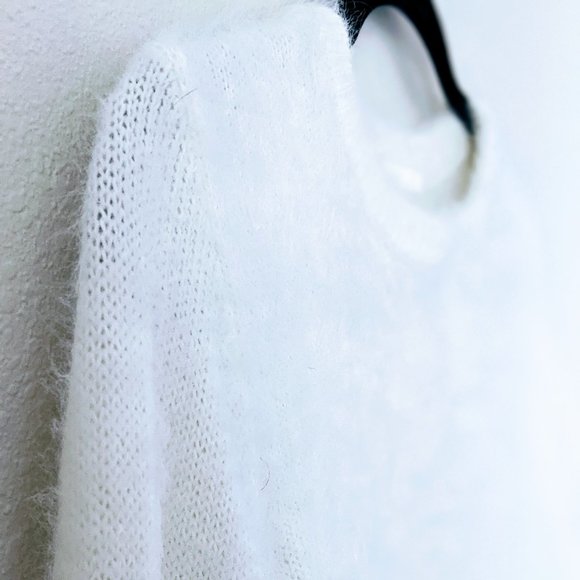 White Fuzzy Sweater - Picture 4 of 4